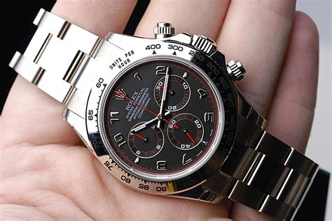 rolex daytona oro bianco lancette rosse